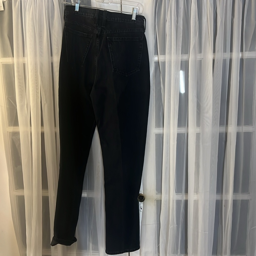 NWT FRAME Le High Wide Crop Jeans Women’s Size 28/14” Waist Inseam 30.5 Black - Picture 9 of 11